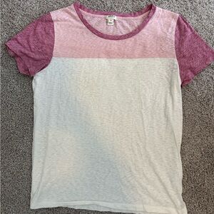 Jcrew pink and white tee